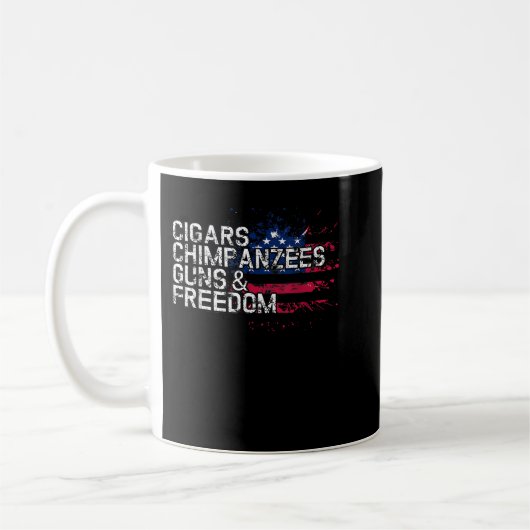 Mug Cigars CHIMPANZEES Armes & Liberté (Gauche)
