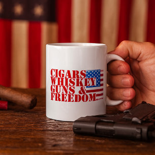 Mug Cigars Whiskey Guns Et Liberté