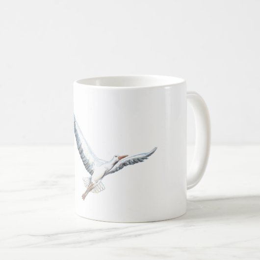 Mug cigogne blanche volant (Devant droit)