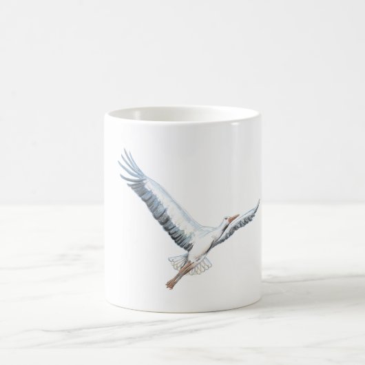 Mug cigogne blanche volant (Centre)