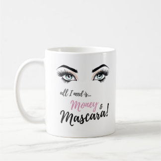 Mug cils, maquillage, mascara, cadeau pour les filles