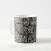 Mug Ciment de pavage de rue d'asphalte noir (Devant gauche)