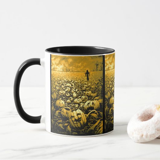 Mug cimetière Jack O'Lantern (Avec donut)