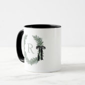 Mug Cimetière monogramme classique avec cordon noir (Devant gauche)