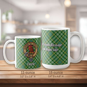 Mug Cimier de coq Clan Currie sur Tartan