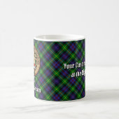 Mug Cimier du clan Farquharson sur tartan (Centre)