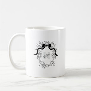 Mug Cimier vintage Monogramme Coquette Nom du mât Init