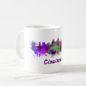 Mug Cincinnati skyline in watercolor (Devant gauche)
