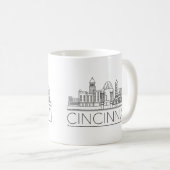 Mug Cincinnati| Skyline stylisée (Devant droit)