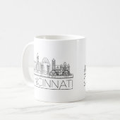 Mug Cincinnati| Skyline stylisée (Devant gauche)