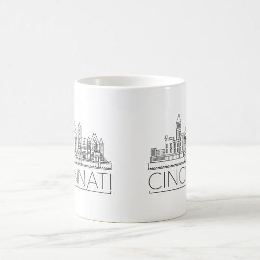 Mug Cincinnati| Skyline stylisée (Centre)