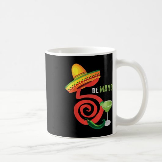 Mug Cinco De Mayo Fiesta Design Camisa 5 De Mayo Viva (Droite)
