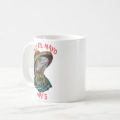 Mug Cinco de Mayo Iguana portant Sombrero & Serape (Devant gauche)