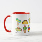 Mug Cinco de Mayo Taco Piñata Cactus Sombrero Maracas (Gauche)