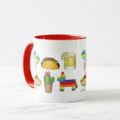 Mug Cinco de Mayo Taco Piñata Cactus Sombrero Maracas (Devant gauche)