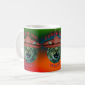 Mug Cinco De Meow Grey Cat Cinco De Mayo Mexique (Devant gauche)