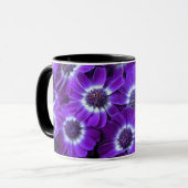 Mug Cineraires blanches violettes (Devant gauche)