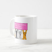 Mug Cinq ans de Cancer libèrent des félicitations (Devant gauche)