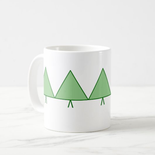 Mug - Cinq arbres Triangle Vert (Devant gauche)