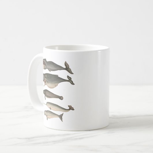 Mug Cinq baleines Vintages (Devant gauche)