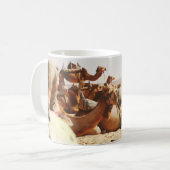 MUG CINQ CAMELS SUR LE TERRAIN (Devant gauche)