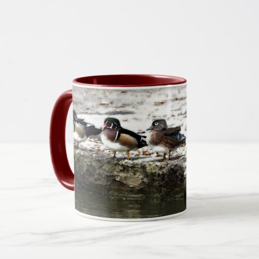 Mug Cinq canards en bois (Devant gauche)