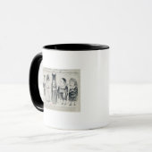 Mug Cinq caricatures de la fonte d'un Français (Devant gauche)