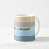 Mug Cinq Couleurs - Sable Brown Bleu Beige Turquoise (Devant droit)
