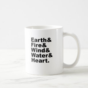 Mug Cinq Éléments Terre Feu Vent Eau & Cœur