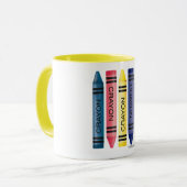 Mug Cinq gros crayons (Devant gauche)
