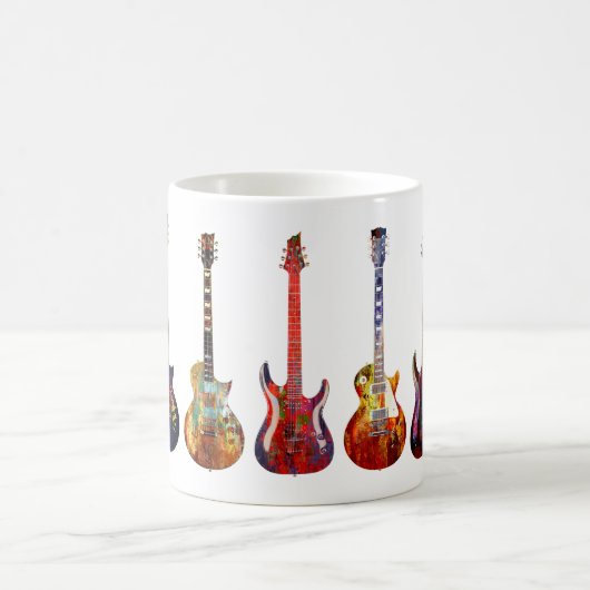 Mug Cinq guitares colorées (Centre)