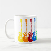 Mug Cinq guitares électriques colorées  (Gauche)
