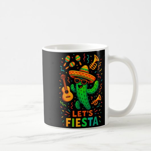 Mug Cinq mai mexicain cactus fête drôle letsCinco (Droite)