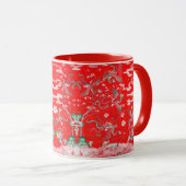 Mug Cinq Phénix dans un jardin Fleur rouge chinois (Devant droit)