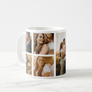 Mug Cinq Photos Collage Nouveaux Métaux Simple
