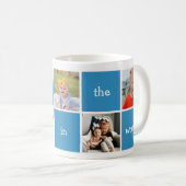 Mug Cinq Photos Meilleur Papa Au Monde (Devant droit)