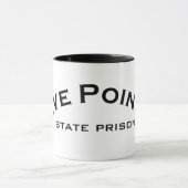Mug Cinq points de logo de logo de prison d'État (Centre)