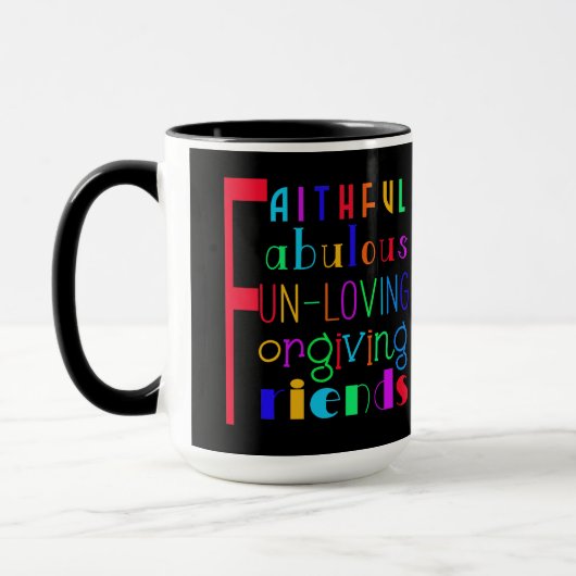 Mug Cinq règles d'amitié (Gauche)