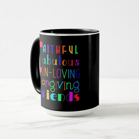 Mug Cinq règles d'amitié (Devant gauche)