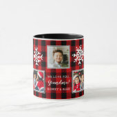 Mug Cinq rouge | des flocons de neige | du plaid | de (Centre)