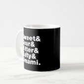 Mug Cinq saveurs de base (Devant gauche)