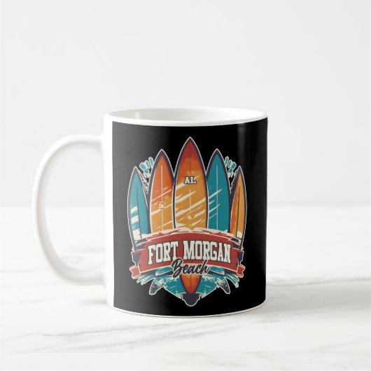 Mug Cinq Surf Fort Morgan Beach Al (Gauche)