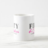 Mug Cinquante ans et Fantastique Fancy Rose Chaud 50e (Centre)