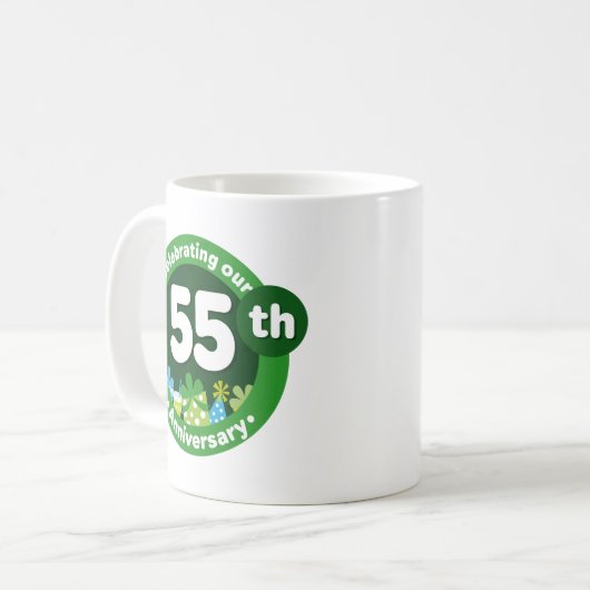 Mug cinquante-cinquième Anniversaire (Devant gauche)