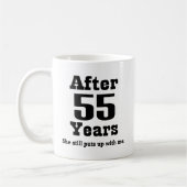 Mug cinquante-cinquième Anniversaire (drôle) (Gauche)