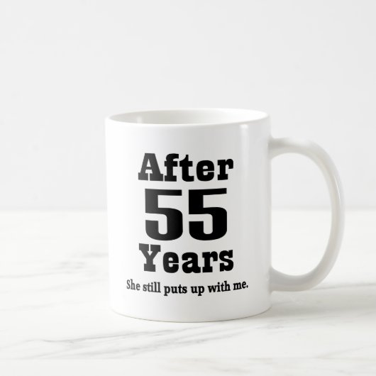 Mug cinquante-cinquième Anniversaire (drôle) (Droite)