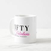 Mug Cinquante et fabuleux Fancy Hot Pink 50e anniversa (Devant gauche)