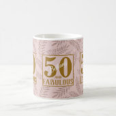 Mug Cinquante et fabuleux rose or parties scintillant  (Centre)