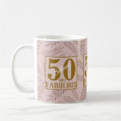 Mug Cinquante et fabuleux rose or parties scintillant  (Gauche)