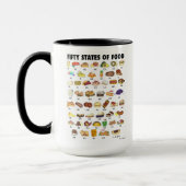 Mug CINQUANTE ÉTATS DE LA NOURRITURE Etats-Unis Amériq (Gauche)